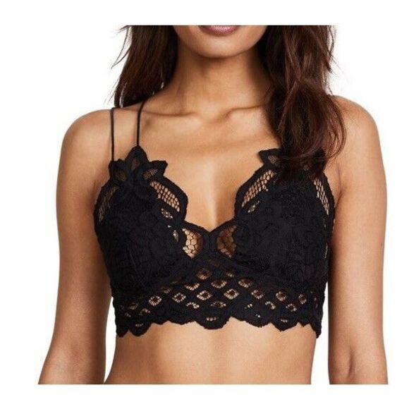 Free People Adella Bralette Sz Small Set Of 2 White & Black. NWOT Display Models - Picture 13 of 16